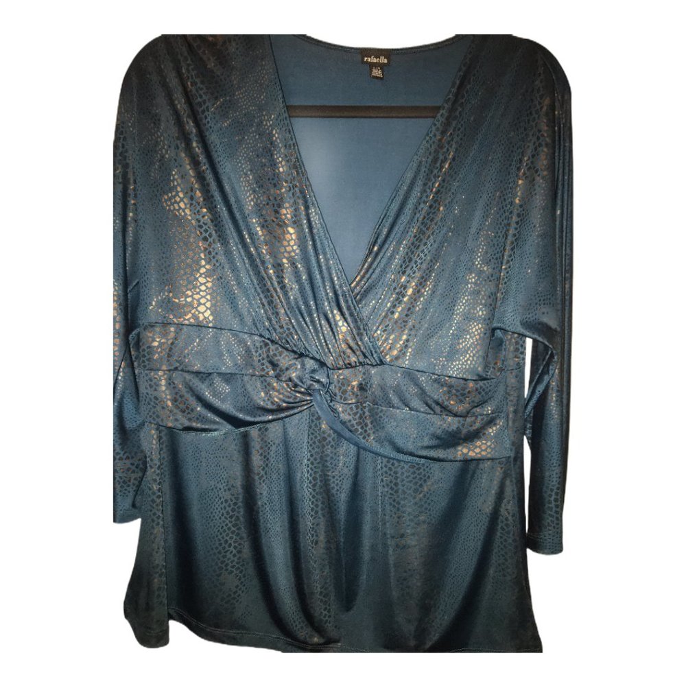 Rafaella Blue Snake Print L Soft and Shiny